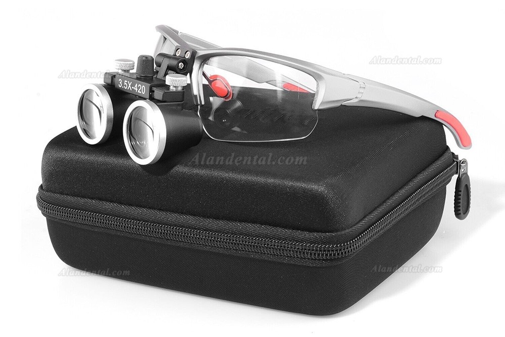 YUYO DY-117 Dental Binocular Loupes 3.5X-420mm Interpupillary Distance Adjustable Loupes